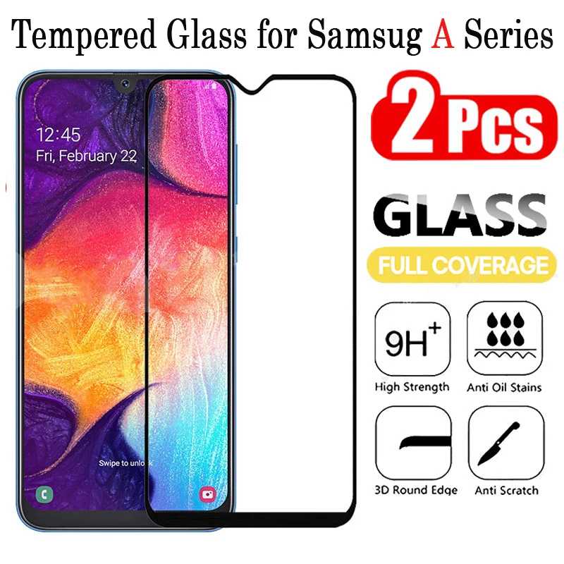 2 шт Защитное стекло для samsung A50 A30 A10 A70 A40 M20 M30 Защита экрана для samsung Galaxy A80 A90 A60 A20 E стеклянная пленка