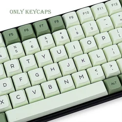 Capuchons de touches de clavier personnalisés en PBT, 124 touches, profil XDA, anglais, japonais, Matcha, pour clavier mécanique Cherry MX Switch 