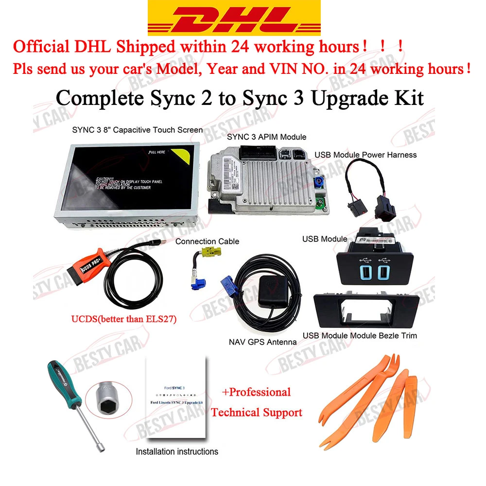 Factory Sync 2 To Sync 3 Upgrade Kit Fit For Ford Lincoln Sync 3 4 Apim Myford Touch Sync 2 Carplay Android Auto Navigation Gps Car Multimedia Player Aliexpress