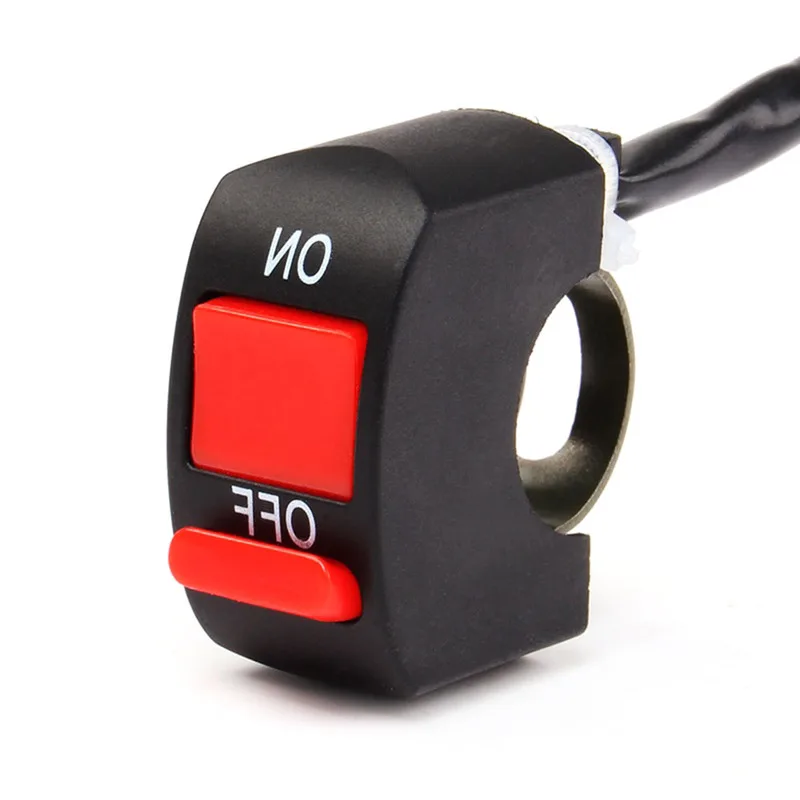 1 шт. мотоциклетные переключатели Цилиндрический разъем на руль Кнопка ВКЛ./ВЫКЛ.