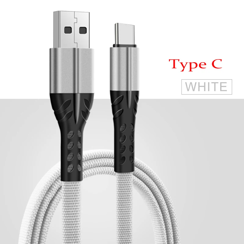 Type C White Micro usb type C мобильный кабель для samsung A70 A50 Note 10 для Xiaomi Redmi Note 8 7Andorid Быстрая зарядка type C зарядный кабель - Цвет: Type C White