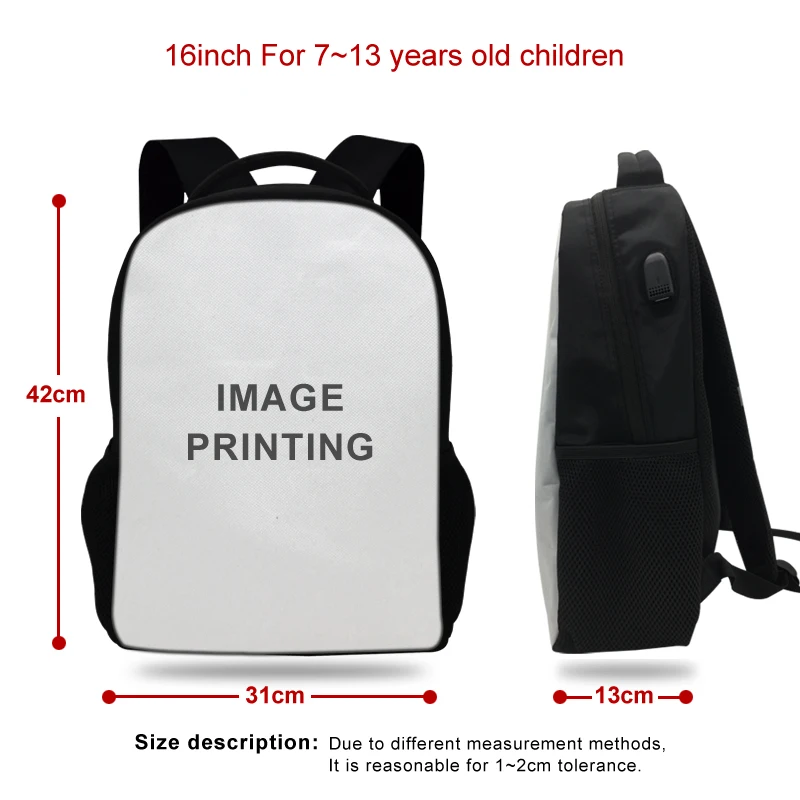 Sac à dos d'école imprimé Super star pour garçons et filles, pour adolescents, avec chargeur USB, pour ordinateur portable