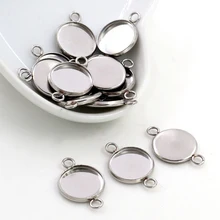 16 шт 12 мм Внутренний размер Нержавеющая сталь Материал простой стиль кабошон базовая Камея Установка Подвески поднос(A2-37