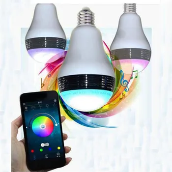 

WiFi Smart RGB E27 Music Bulb Bluetooth Audio Speakers Lamp Dimmable LED Wireless Music Bulb Light Color Changing new