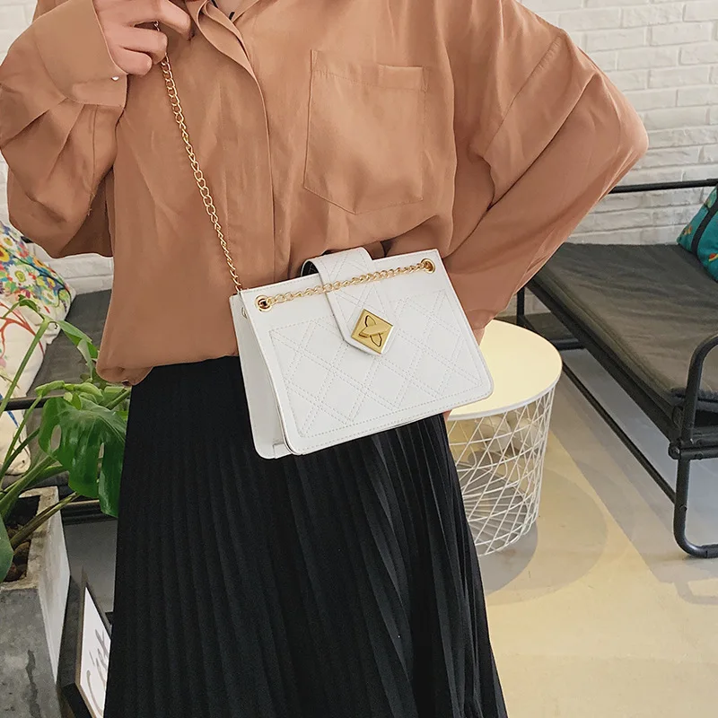 

New Spring And Summer Square Sling Bag GIRL'S Mini 2019 New Style Bag with Chain Crossbody Bag Fashion Bag Fairy