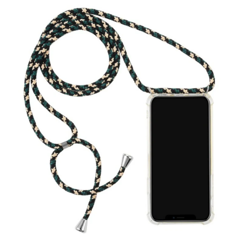 D Чехол для iPhone 11 с цветным шнуром через плечо для карт памяти Adjus - Цвет: D