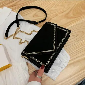 

Hot 2020 New Women's Fashion Bag Matte PU Leather Women Handbag Chain Shoulder Messenger Bags Suede Crossbody Pack