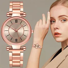 

2021NEW Women Quartz Watch Fashion Rose Gold Wrist Watches For Women Stainless Steel Band Strap Female Clock Wristwatch Zegarek