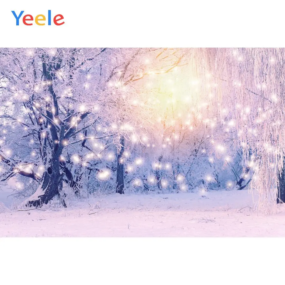 Yeele зимние фоны для фотосъемки боке Снежный лес Солнечный свет персонализированные фоны для фотостудии - Цвет: NBK10924