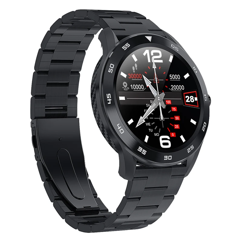 Black Black Steel Смарт-часы Timewolf IP68, спортивные Смарт-часы для мужчин, кровяное давление, водонепроницаемые, Bluetooth, умные часы для Apple Iphone, Android - Цвет: Black Black Steel
