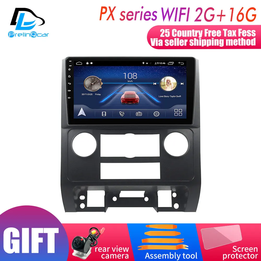 PX player 2G16G Android 9,0 автомобильный DVD gps стерео аудио навигационная система для Ford Северная Америка escape kuga 2007-2012 mazda tribo - Цвет: PX player 2G16G