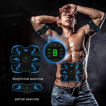 EMS пояс для живота стимулятор мышц Тренажер Массажер ABS электрическая стимуляция фитнес-оборудование USB зарядка хип-тонер домашний тренажерный зал
