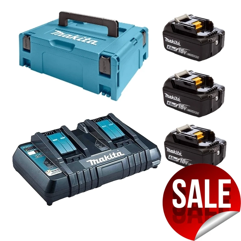 Набор аккумуляторных инструментов Makita MAKPAC PSK MKP2PM184 BL1840B + DC18RD (Li‑Ion 18 В 4000 мА·ч