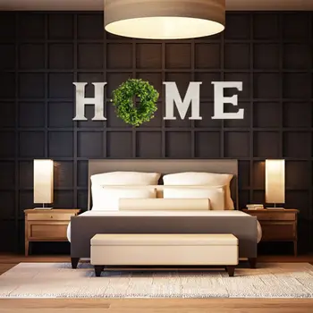 

Wooden Framed Home Plaque with Green Wreath for The Housewarming Home Decor Large Farmhouse Signs Plaque Wall Hanging Decor