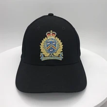 Полицейская бейсбольная Кепка черная облегающая Кепка с металлической нитью вышитые шляпы