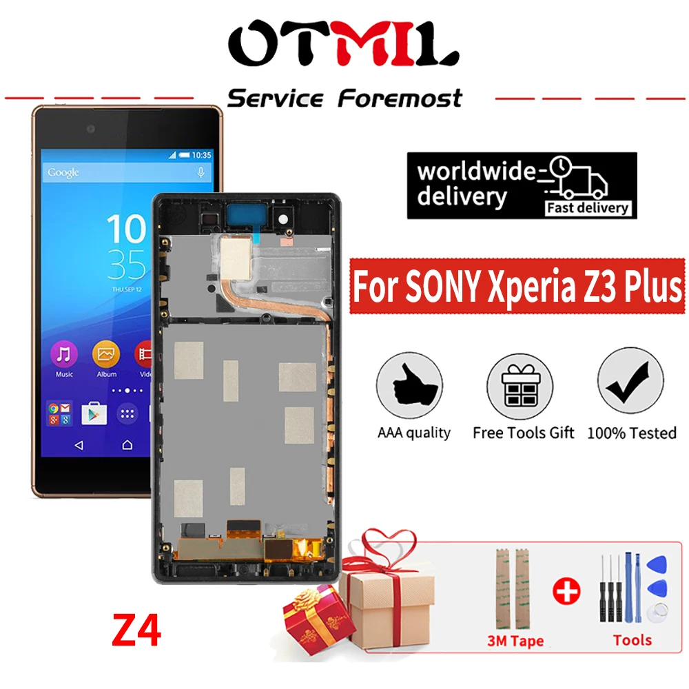 4 7 "для SONY Xperia Z3 Plus Z4 ЖК-дисплей сенсорный экран с рамкой дигитайзер Замена для