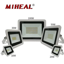 220V Светодиодный прожектор светильник 10 Вт 30 Вт 50 Вт 100 Вт отражатель светодиодный прожектор светильник Водонепроницаемый IP68 Точечный светильник наружное настенное освещение теплый холодный белый