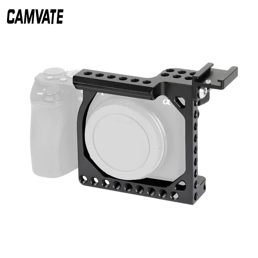 Camvateデジタル一眼レフカメラとクイックリリースnato安全レール 1 4 のための実装点a6000 A6300 A6400 A6500 A6600 Eos M フォトスタジオ用アクセサリー Aliexpress
