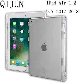

Clear Transparent TPU Bumper Cover For Apple iPad 9.7 2017 2018 Shockproof Soft TPU Silicon Tablet Cover For iPad Air 1 2 9.7''