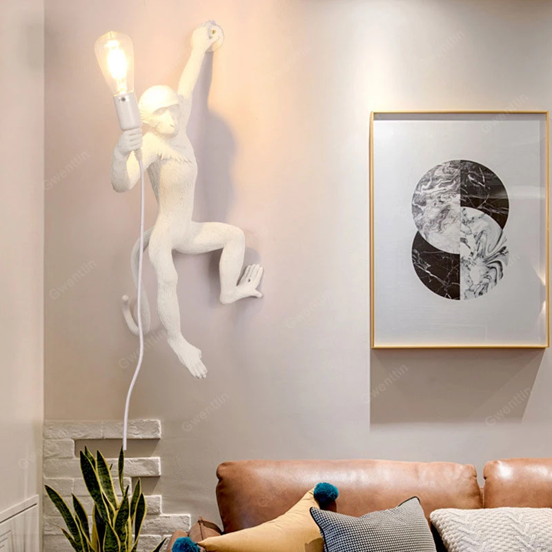 Online Seletti Harz Affe Lampe Led Anhänger Lichter Moderne Hanf Seil Küche Hängen Lampen Esszimmer Leuchten Industrielle Lampe