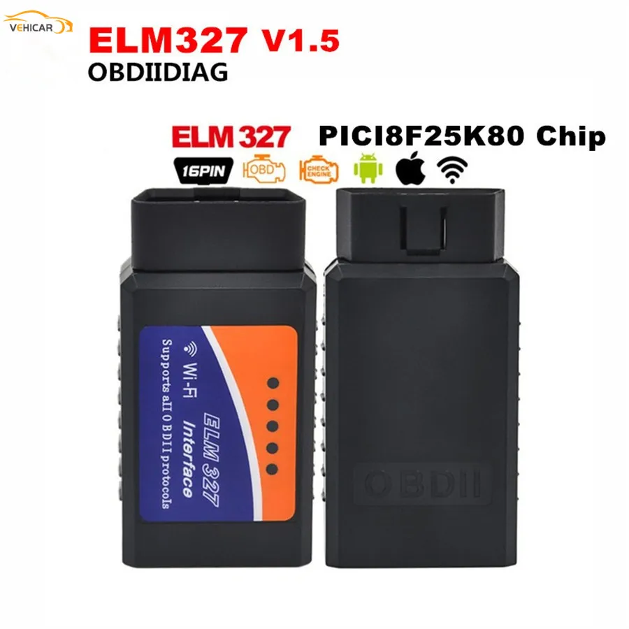 Автомобильный сканер ELM327 V1.5 WIFI OBD2 считыватель кодов автомобиля диагностический
