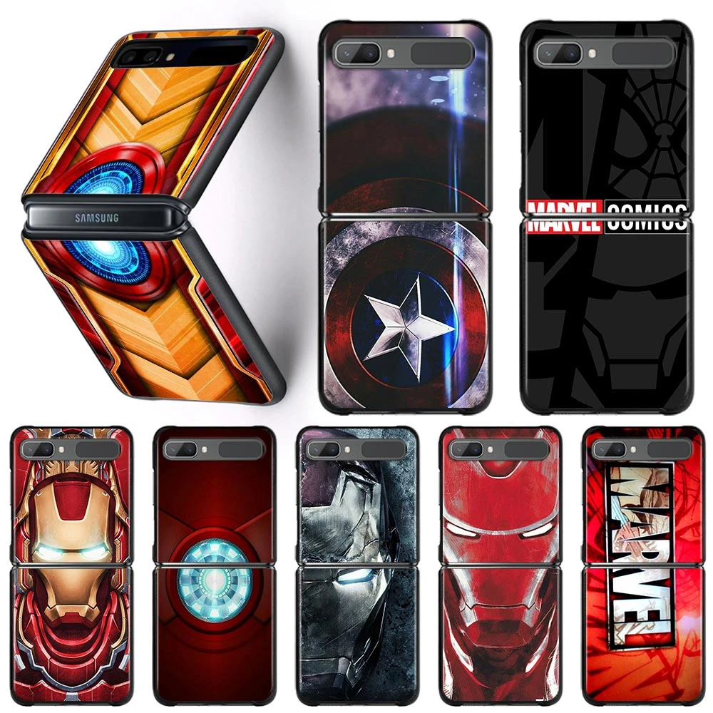 Marvel Iron Man Phone Case For Samsung Z Flip3 5G z flip Coque for Galaxy zflip3 Z Flip 3 ZFLIP 3 ZF3 Coque Hard Shell Fundas samsung galaxy flip3 case