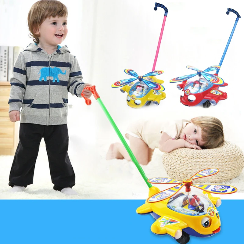 Marchette Pour Bebe Jouet En Forme D Avion Dessin Anime Voiture Enfant Pousser La Main Sports De Plein Air Marche Glisser Avion Cadeau De Noel Aliexpress