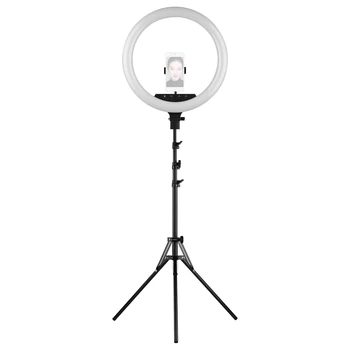 

LED Video Light Fill-in Lamp 48W Dimmable Brightness Adjustable 2700K-5500K Color Temperature Lighting with Tripod Phone Holders