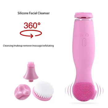 

Multifunctional Rotating Cleanser Automatic Face Wash Machine Silicone Facial Wash Electric Pore Face Deep Cleansing Tool