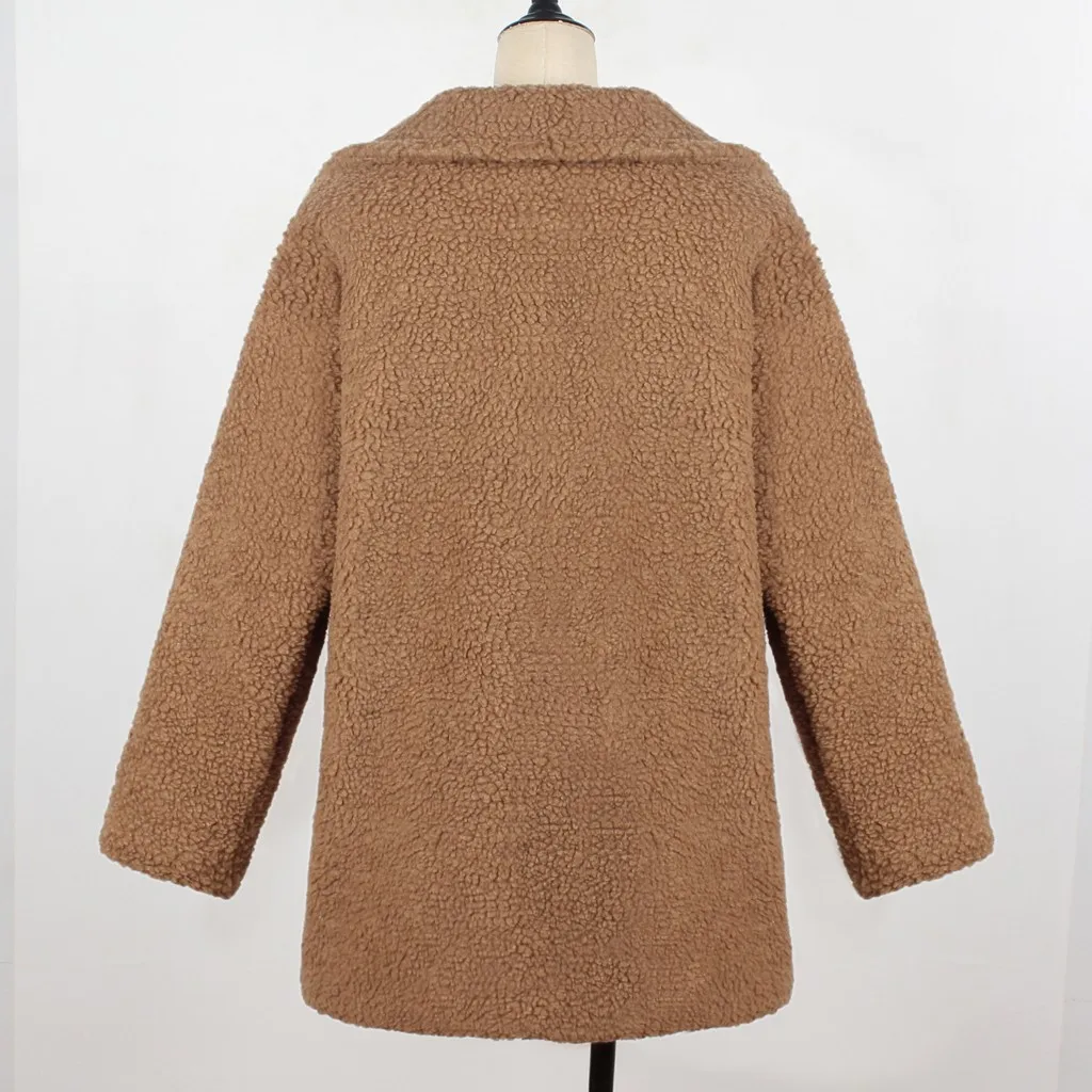 KANCOOLD, женское флисовое пальто, парка размера плюс, новое модное зимнее теплое пальто с длинным рукавом, на молнии, утолщенная плюшевая куртка с винтажным принтом