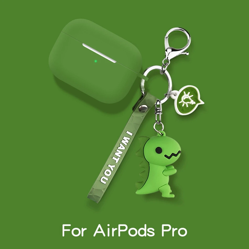 Чехол для AirPods Pro с милым рисунком и кольцом, роскошные аксессуары, брелок, силиконовый чехол для Apple Air pods Pro 3, защита от пыли - Цвет: 1