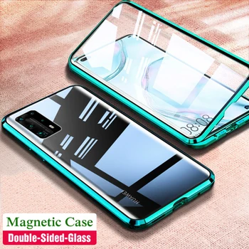 

360 Magnetic Flip Phone Case For Huawei P40 Lite Front Back Magnet Metal Covers Hawei P40 Light Honro 20 Lite P 40 P40 Pro Armor