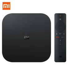 Оригинальная Xiaomi mi коробка S Android 8,1 ТВ приставка медиаплеер 2 ГБ 8 ГБ Cortex A53 HD mi 2,0 2,4G+ 5,8G WiFi Bluetooth 4,2 голосовое дистанционное управление