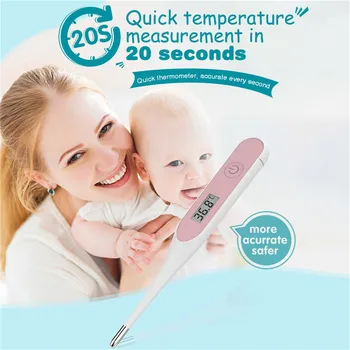 

Temperature Digital LCD Thermometer 20s Quick Mouth Underarm Baby Body Temperature Aid FDA/CE/RoHS/FCC Certification