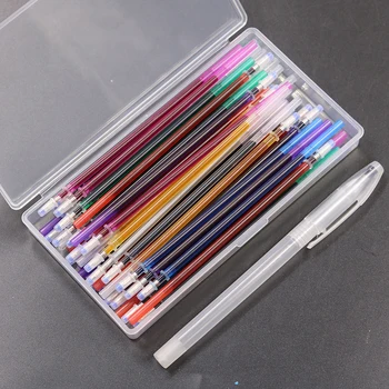 

40pcs Fabric Marker Water Erasable Pen Soluble Disappearing Refills with Storage Box Cross Stitch Tailoring Accessories