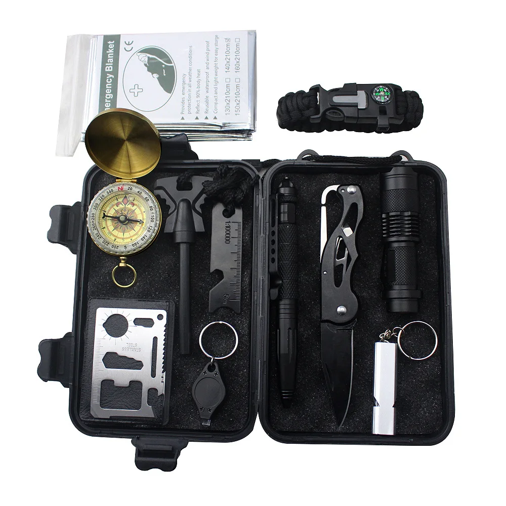 

Outdoor Supplies Survival Tool Kit Camping Emergency Creative-Multi-functional Plastic Tool Box