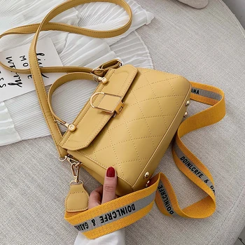 

Autumn/winter bag woman 2020 fashion trend simple handbag wide shoulder with one shoulder versatile cross-body bag