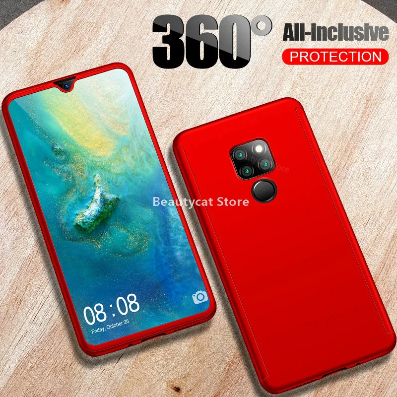 Роскошный стеклянный чехол с полным покрытием 360 для Huawei P40 P30 P20 Mate20 Lite P Smart Y7 Y6 Y9 2019