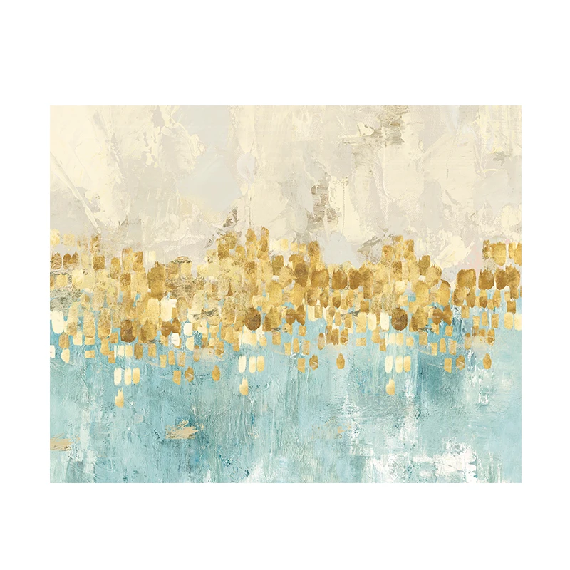 

80x120cm Abstract Gold Money Wave Oil Painting on Canvas Posters and Print Modern Art Wall Picture for Living Room Cuadros Decor