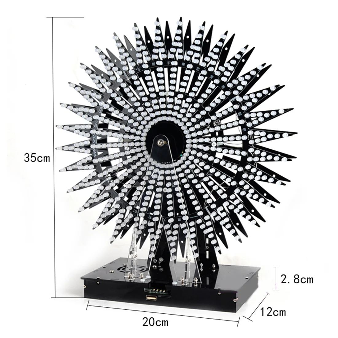 DIY колесо обозрения модель светодиодный светильник комплект дистанционного управления музыкальный спектр электронный комплект 51 одночиповый светодиодный комплект с bluetooth-динамиком