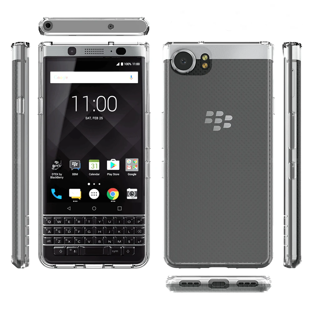 For Blackberry Keyone Acrylic + TPU Shockproof Transparent Armor Protective Back Cover Case |