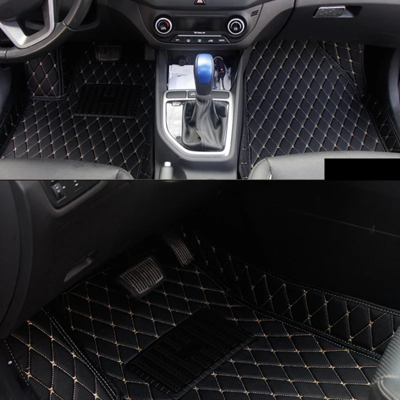 

fiber leather car floor mats rug carpets for Hyundai creta ix25 hyundai Cantus 2015 2016 2017 2018 2019 2020