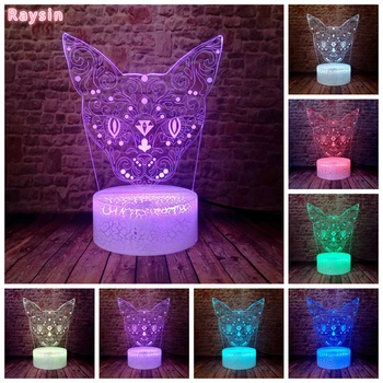 

Cartoon Tabby Kitten Cat 7 Colors Change Smart Touch Function Child Kids Bedroom Sleeping Decor Friends Party Toys Xmas Gifts