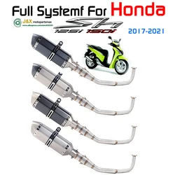 SH125 Motorcycle Exhaust Full System Modified Front Middle Link Pipe Muffler  For Honda SH150 SH150I Sh125i Exhaust 2017 To 2021