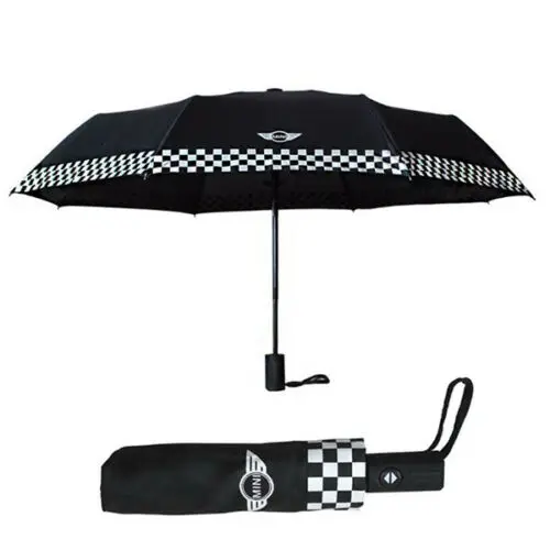 

Checkered Style Portable Automatic Folding Compact Umbrella for BMW Mini Cooper