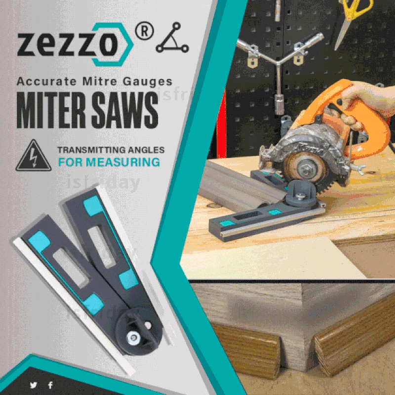 ZEZZO® Accurate Mitre Gauges For Saws 30 to 180 Degree Adjustable Corner Measure Angle Ruler Woodworking Measuring Tools | Инструменты