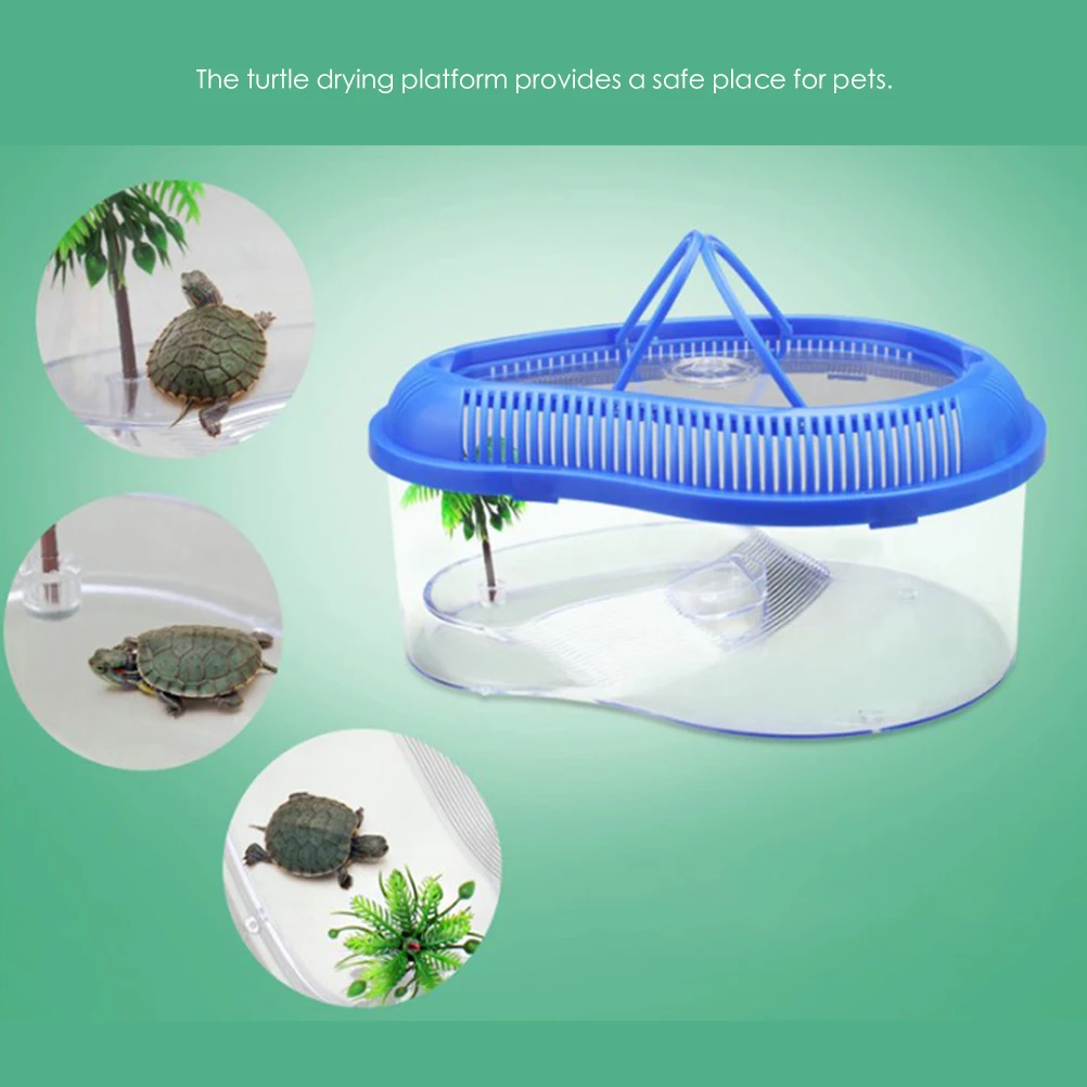 Прозрачная коробка для разведения черепах аквариум чехол для рептилий черепаха цилиндр с Гретой платформой для рептилий