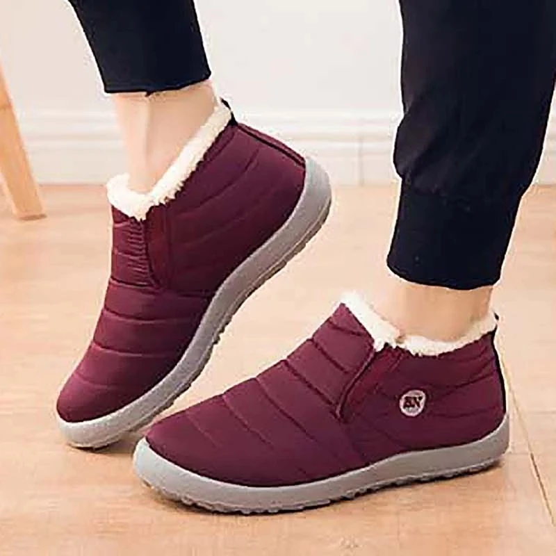 Women Snow Boots Plush Warm Women's Ankle Boots Winter For Women Fashion Ladies Shoes Waterproof Shoes Female Couple