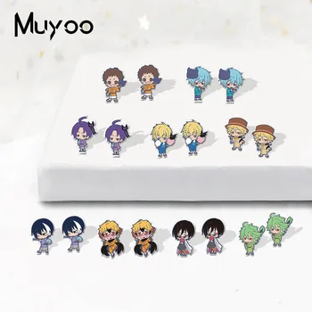 

New Servamp Anime Shirota Mahiru Sleepy Snow Lily Alicein Mikuni Characters Epoxy Acrylic Resin Earrings