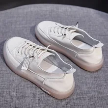 

Women White Sneakers Vulcanize Spring Summer Casual Leather Sport Luxury Designer Shoes Brand